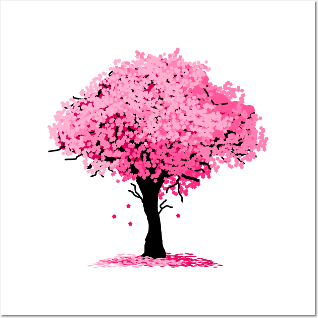 Sakura Tree Wall Art by citypanda